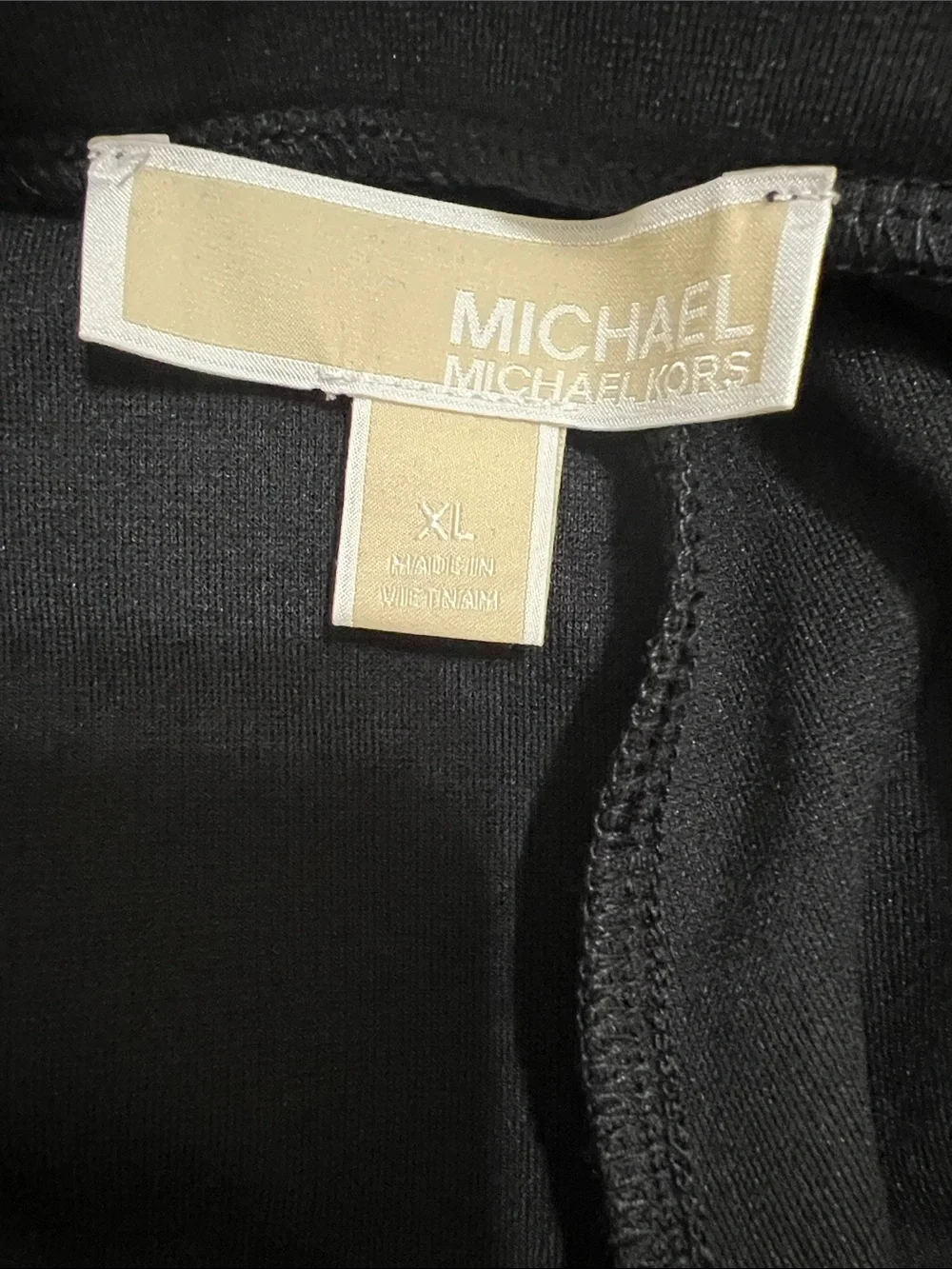 Michael Kors Black Leggings with Leopard Side Panel